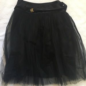 Edward An black tulle skirt